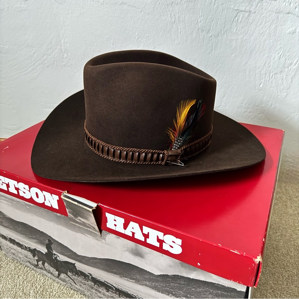 Stetson Red and Black Hat Box